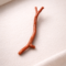Natural Italian red coral polished branch with organic shape non heated untreated