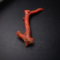 Vintage natural Italian red coral polished branch untreated organic shape