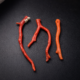 Natural Italian red coral polished long straight branches 3 pieces lot