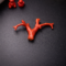 Natural Italian Red Coral Polished Branch with Vintage Natural Shape
