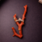 Natural Italian Red Coral Polished Long Branch with Vintage Natural Shape