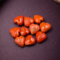 Natural Italian orange coral polished heart shape stones 10 pieces lot