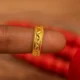 22K Solid Gold Wedding Band: Handmade Comfort Fit Ring, Size 7.5