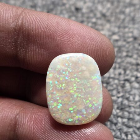 Natural White Fire Opal Cabochon – Loose Gemstone