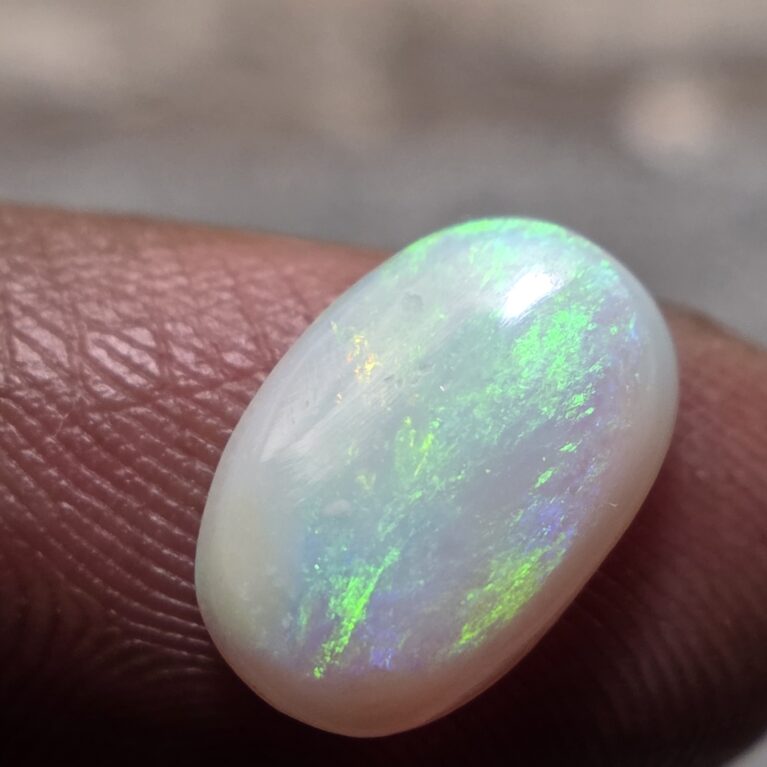Natural opal doublet oval cabochon with red green multicolor fire loose Australian gemstone for jewelry making