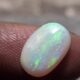 Natural opal doublet oval cabochon with red green multicolor fire loose Australian gemstone for jewelry making