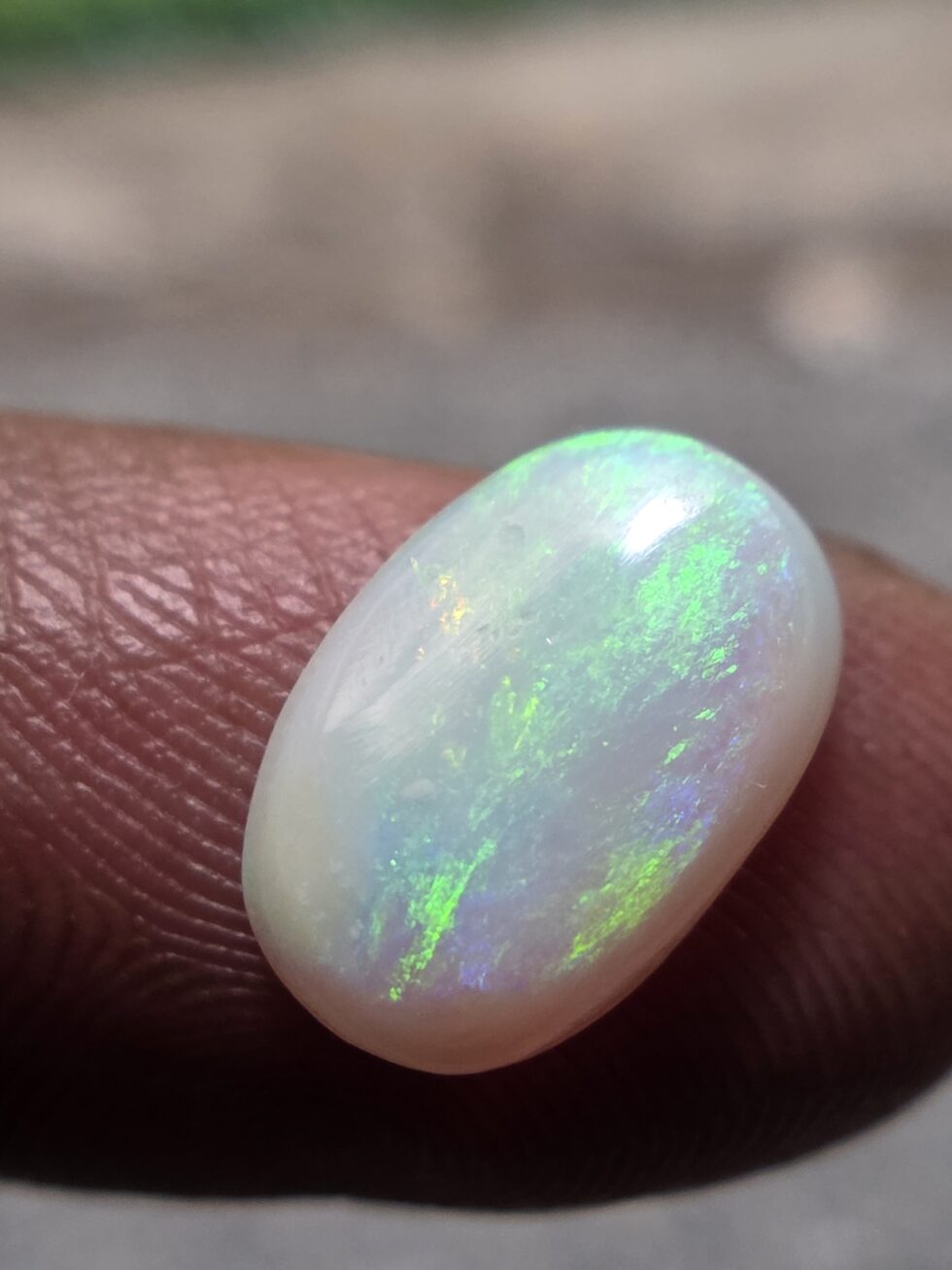 Natural opal doublet oval cabochon with red green multicolor fire loose Australian gemstone for jewelry making