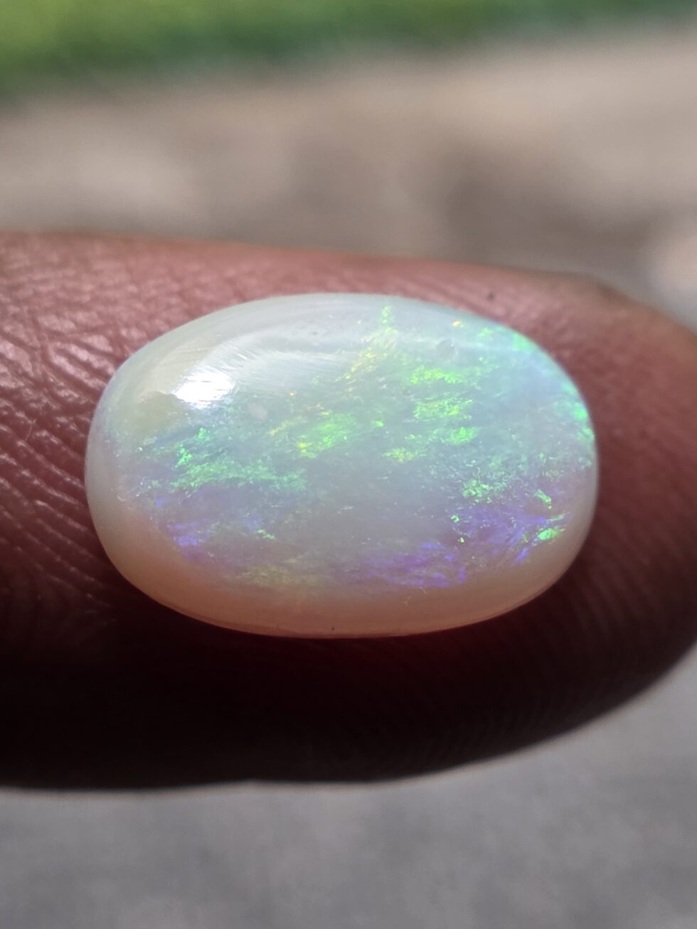 Natural opal doublet oval cabochon with red green multicolor fire loose Australian gemstone for jewelry making