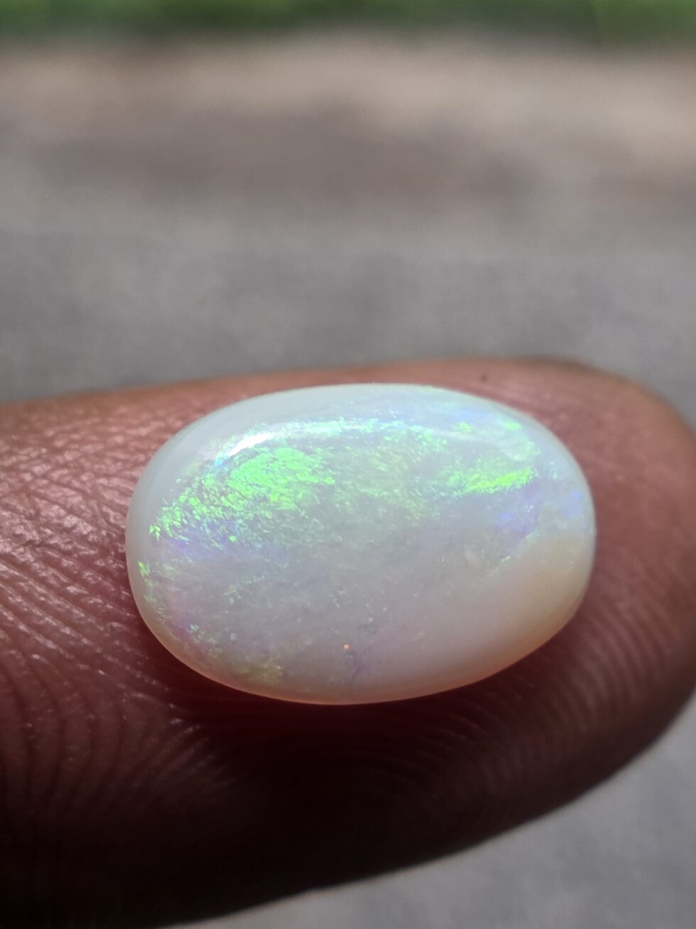 Natural opal doublet oval cabochon with red green multicolor fire loose Australian gemstone for jewelry making