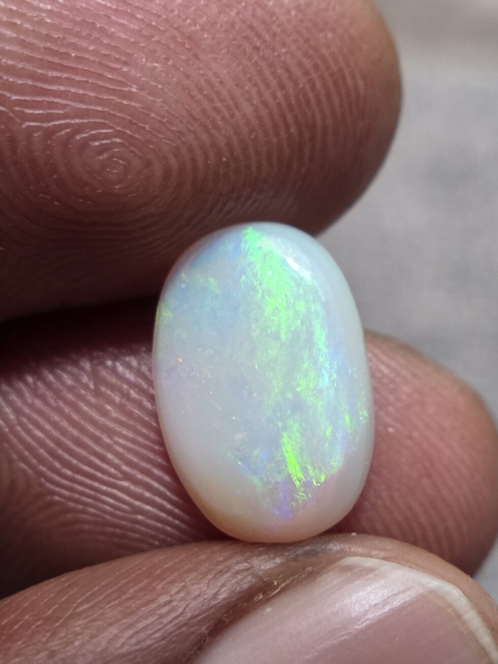 Natural opal doublet oval cabochon with red green multicolor fire loose Australian gemstone for jewelry making