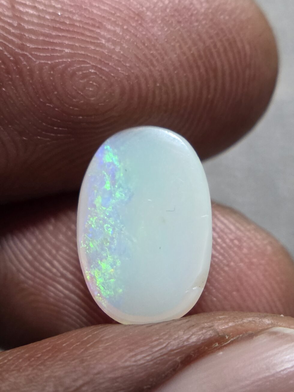 Natural opal doublet oval cabochon with red green multicolor fire loose Australian gemstone for jewelry making