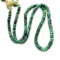 Natural green emerald faceted rondelle gemstone beads strand for jewelry making and DIY craft supplies