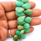 Natural chrysoprase smooth pear shape gemstone beads strand for jewelry making and DIY craft supplies