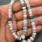 Natural smooth Ethiopian opal rondelle gemstone beads strand for jewelry making and luxury DIY craft supplies