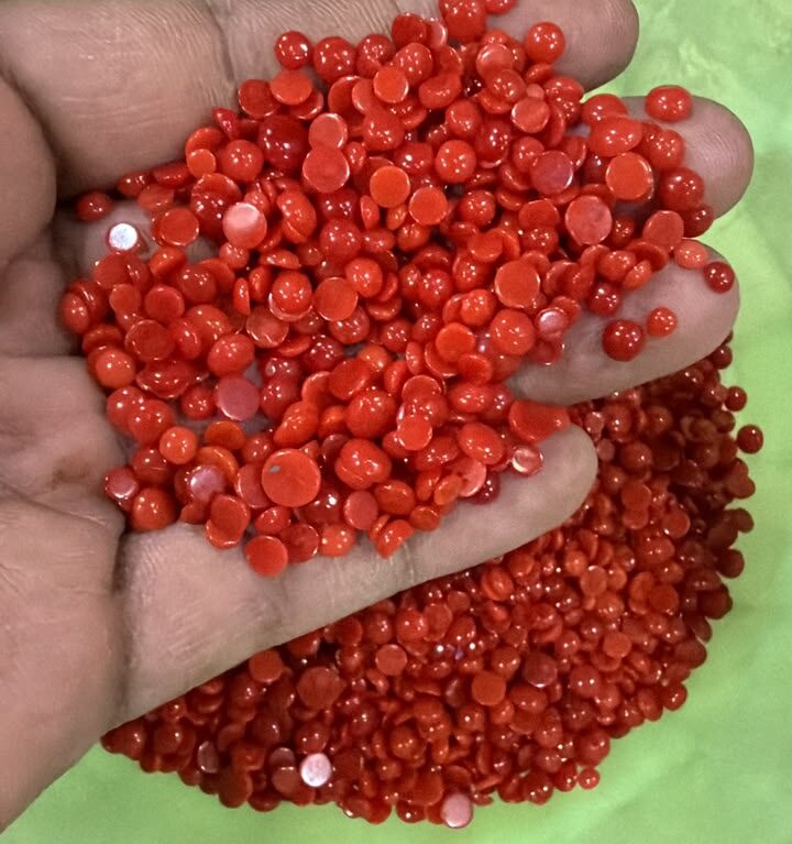 Natural Italian red coral cabs Lot
